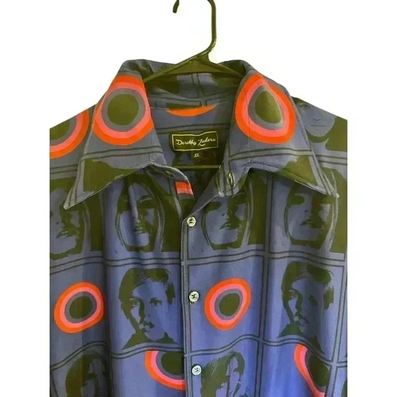 Dorothy Zudora Vintage Retro 60's Films Icons Button Down Shirt, Size XL, Pre-Ow - Picture 3 of 6